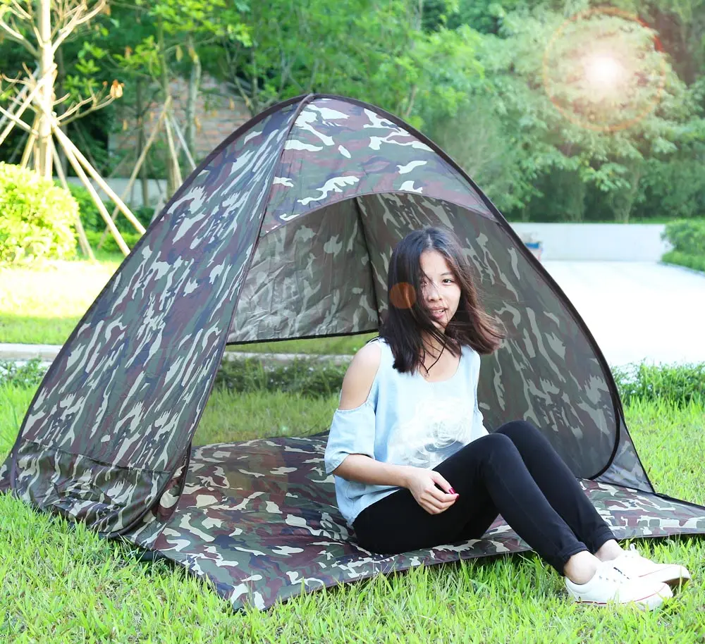 

2017 Outdoor Automatic Foldable Sun Shelter 3 - 4 Person Portable UV Protection Pop Up Instant Quick Cabana Beach Tent 6 Colors
