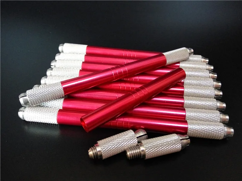 

30pcs Red Color 2 Head Pen Cosmetic Eyebrow Microblading Tattoo Pen Permanent Makeup Pen Machine 3D Manual Pen