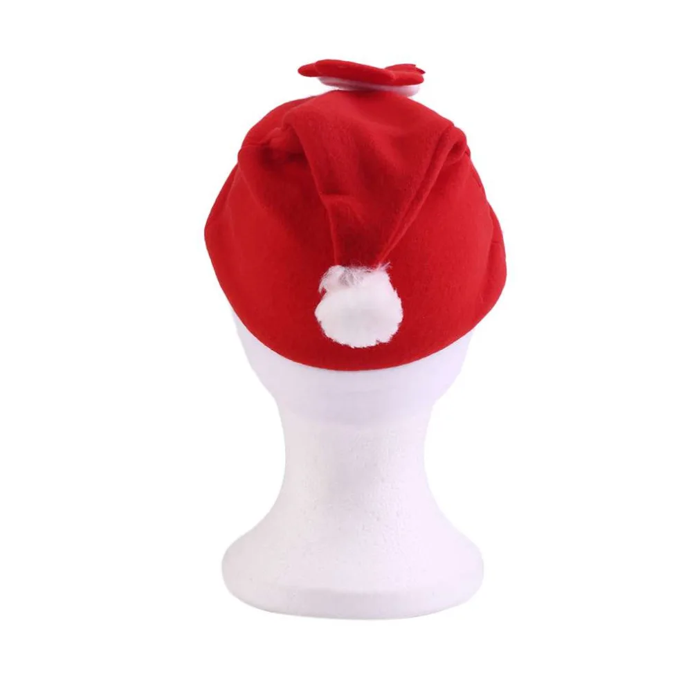 Новинка 25*30 см блестящие милые детские красные рождественские украшения мультфильм светящиеся шляпы фестиваль носить вечерние поставки