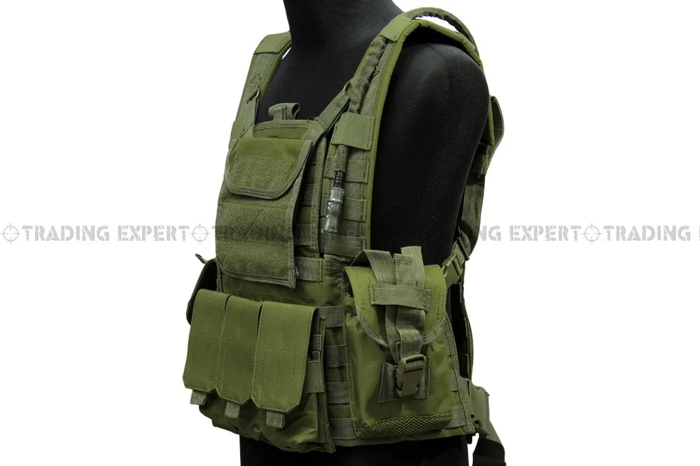 Военный Тактический Жилет molle USMC штурмовой жилет с водным резервуаром (темно