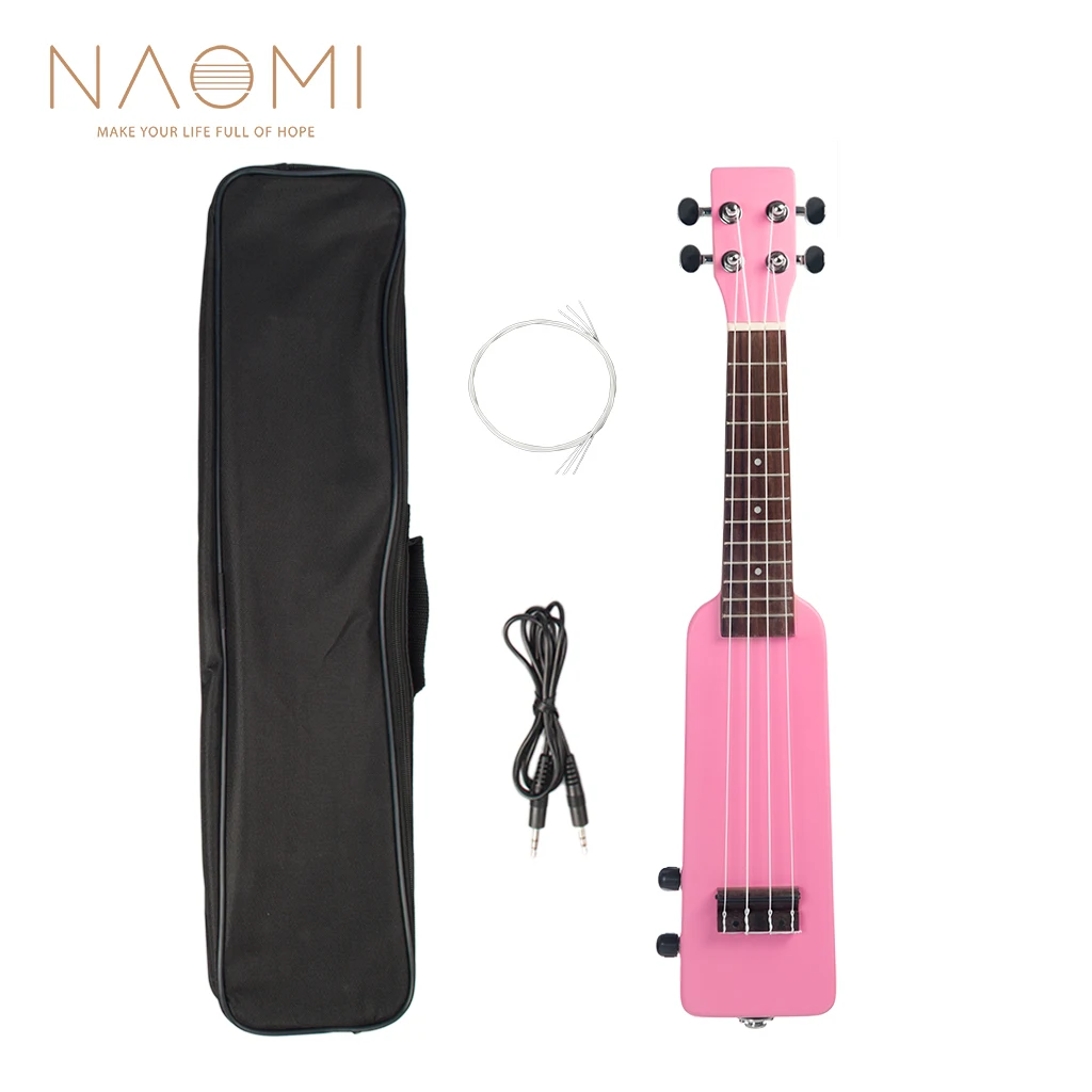 NAOMI 21 &quotOkoume Электрический Укулеле ukele Uke Kit W/Gig Bag 3 5 мм аудио кабель бесшумный