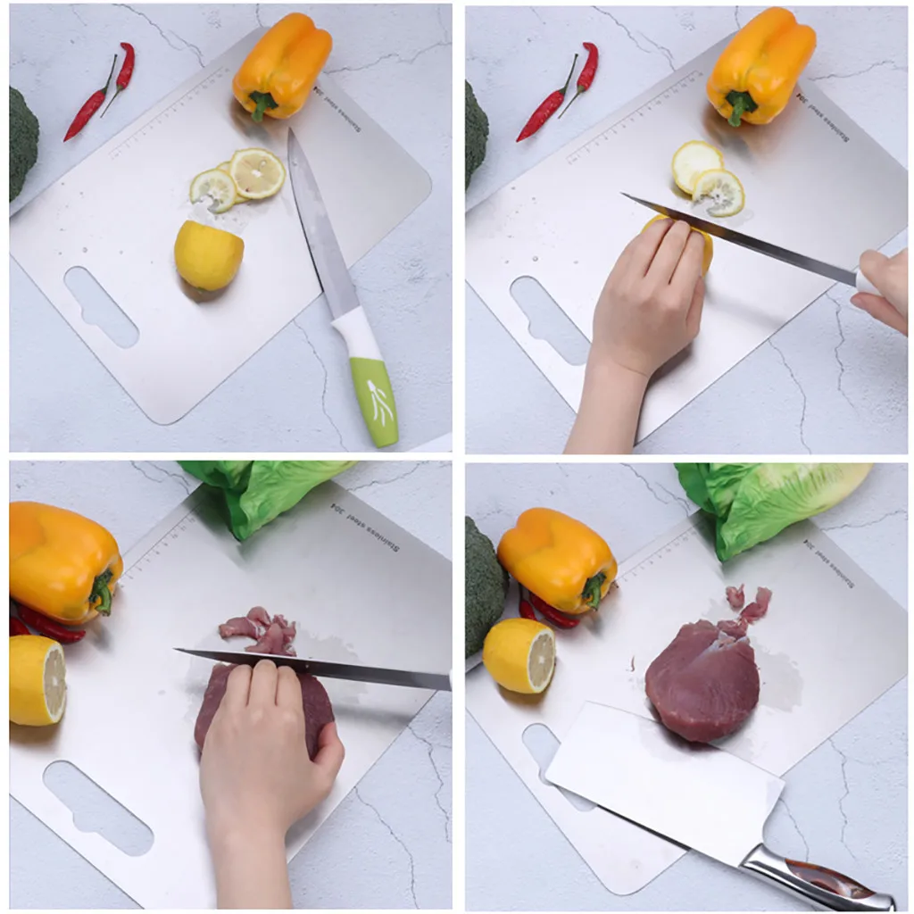 Разделочная доска из нержавеющей стали для кухни яркая прочная легко очищаемая