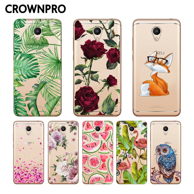 

CROWNPRO Soft TPU Silicone 5.7" Meizu M6S Case Cover Phone Printing Patterns Back Protective M6S Mblu S6 Meilan S6 Case