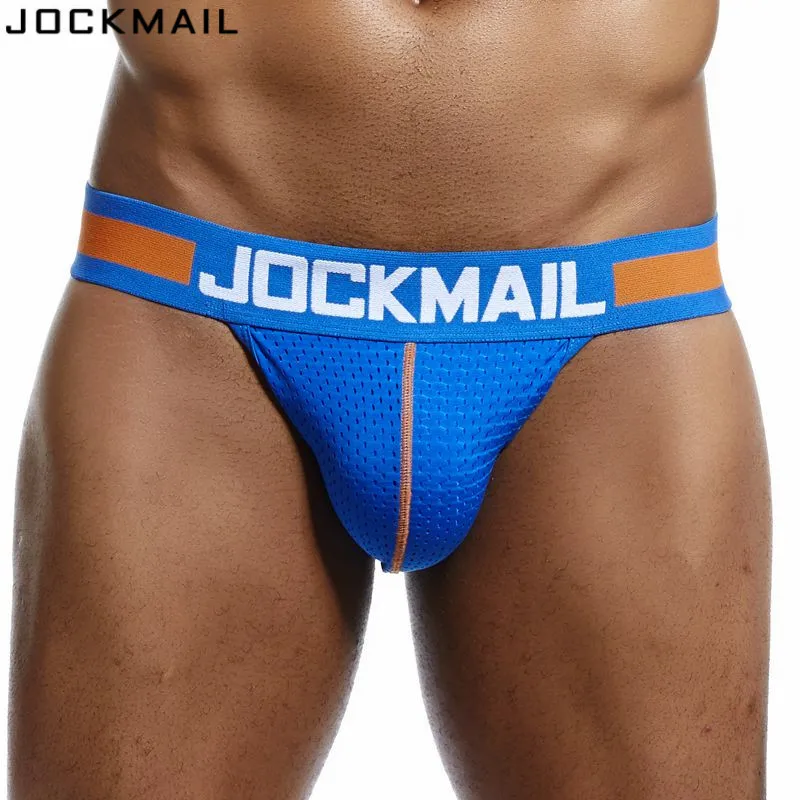 

JOCKMAIL New Nylon Mesh Breathable Sexy Jock Straps Calzoncillos Tanga Hombre G-string Thongs Brand Gay Underwear Jockstrap