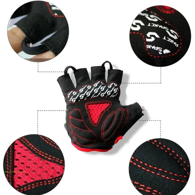 New Arrival Brand Silicone GEL Bicycle Half Finger Skull Cycling Gloves Anti Slip Sweat Absorbing MTB Road Bike Riding Glove Men (16)
