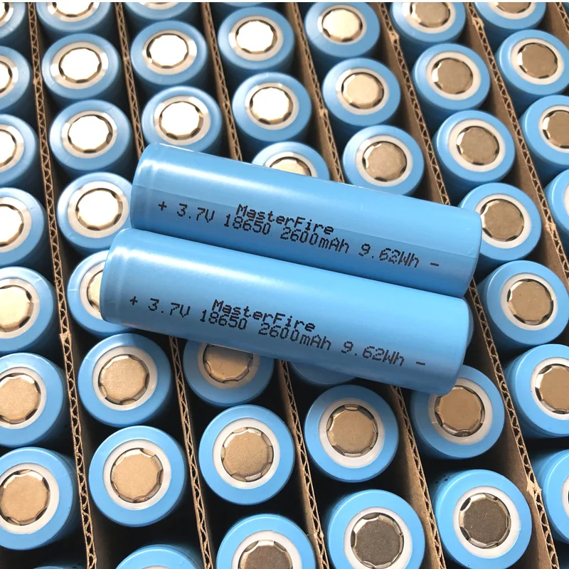 

18pcs/lot MasterFire 18650 2600mah 3.7V 9.62Wh Li-ion Rechargeable Battery Lithium Batteries For Flashlight Torch