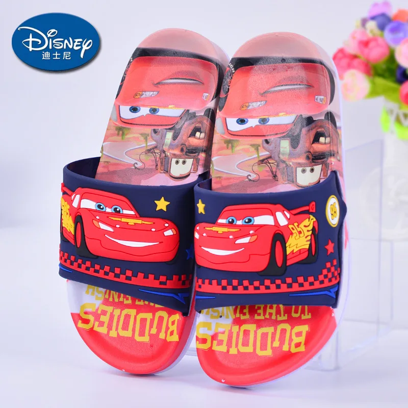 

Disney Kids Shoes Car Mcqueen Cartoon Sandals Lightweight Non-slip Comfortable Breathable Children's Slippers#41