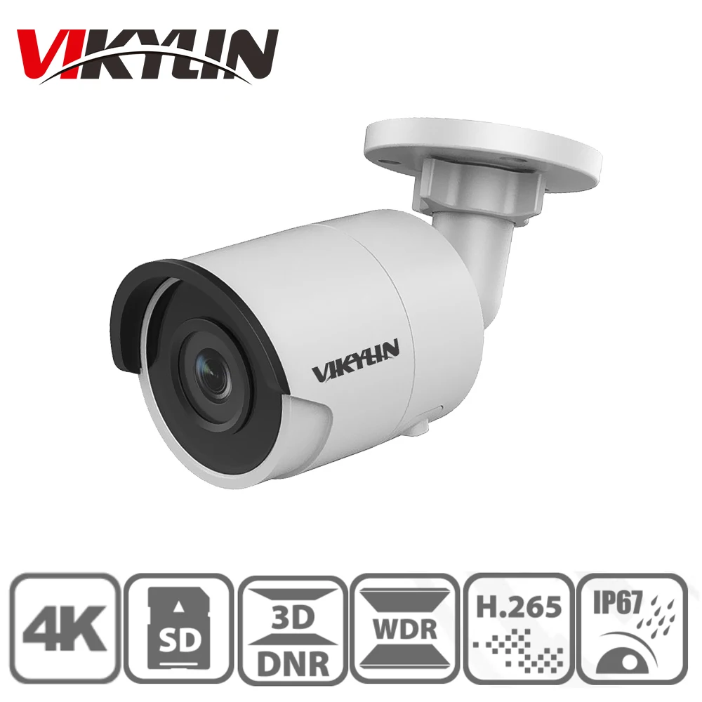 Vikylin DT085 I 8MP IP пуля сети Камера с разъемом для карт SD IR30m H.265 IP67 самообороны Updateable DS