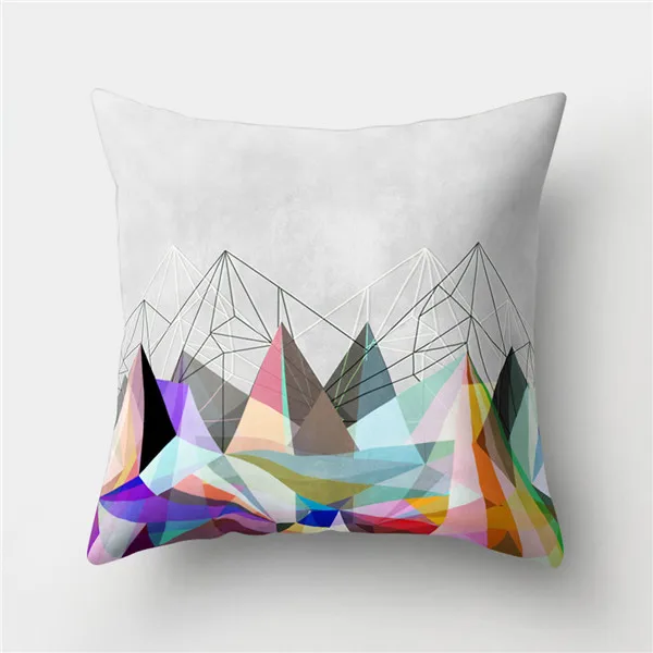Геометрическая наволочка для подушки, скандинавский наволочка, хлопок, полиэстер, Цветочный Круглый 3D чехол для подушки, декоративная наволочка для подушки - Цвет: 1