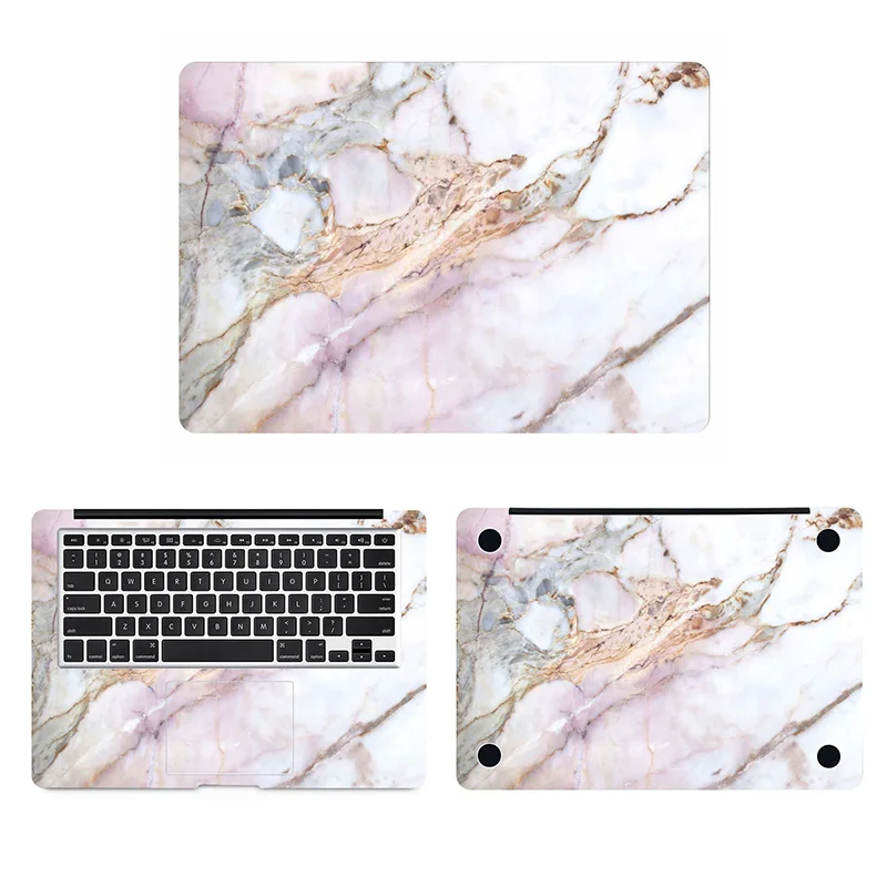 Наклейка под мрамор для ноутбука Macbook Air Retina 11 12 13 15 дюймов Mac Book с полным покрытием