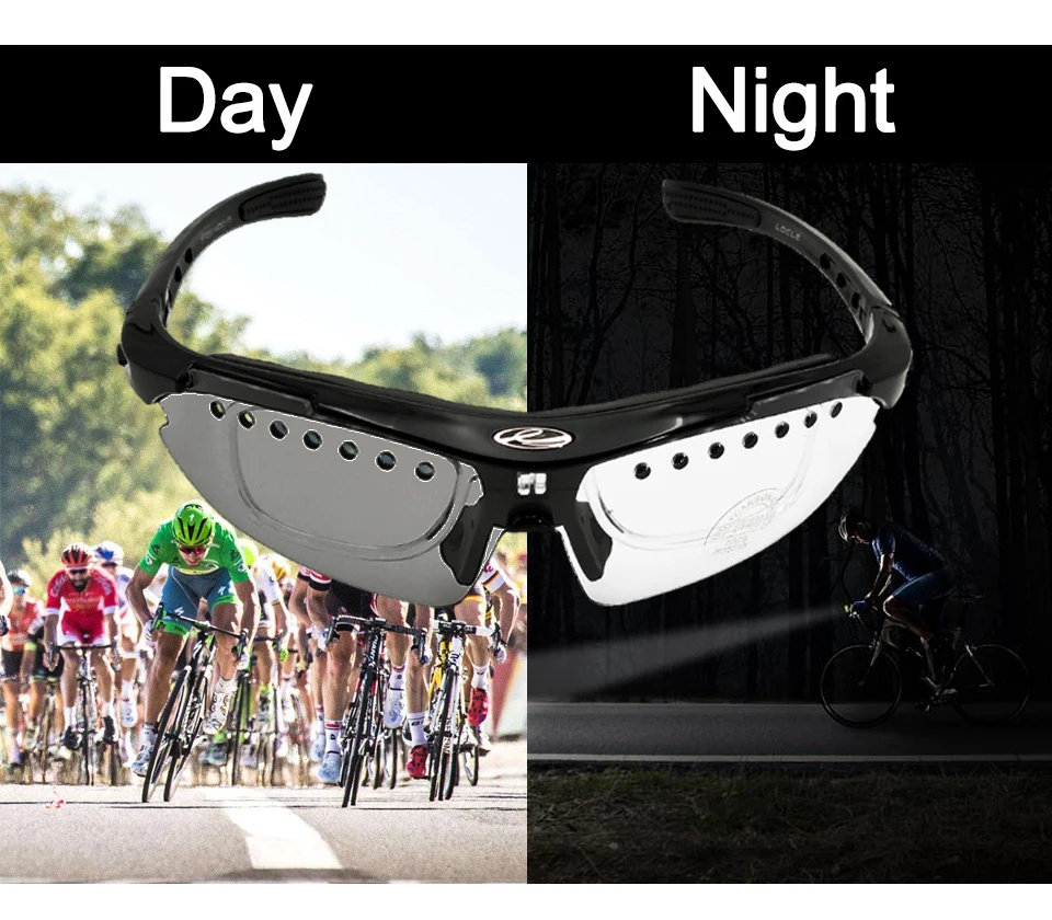 LOCLE Photochromic Cycling Bicycle Bike Glasses Outdoor Sports Bicycle Bike Sunglasses Goggles Bike Eyewear UV400 Gafas Ciclismo