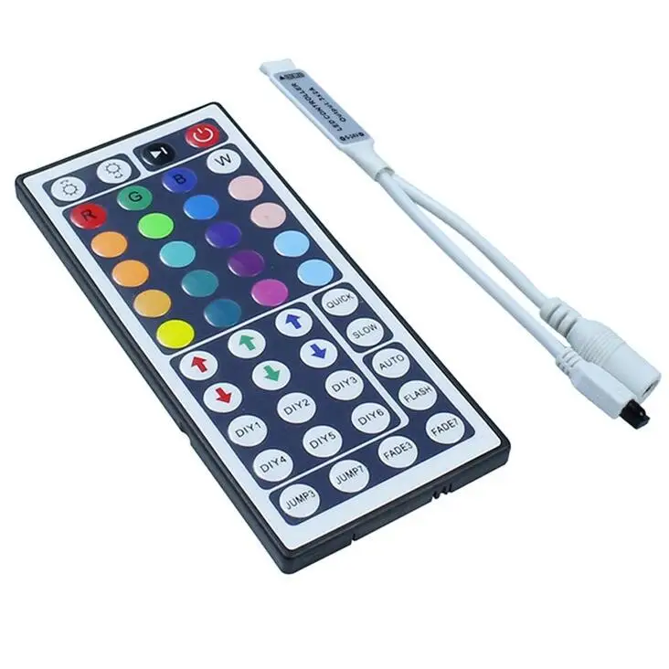 

44 Keys LED IR RGB mini Controler For RGB SMD 3528 5050 LED Strip LED Lights Controller IR Remote Dimmer Input DC5V/12V24V 6A