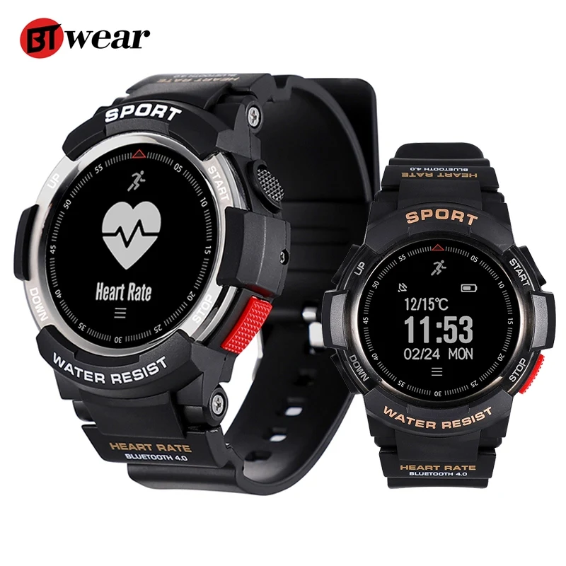 

BTwear NEW No.1 F6 Smartwatch IP68 Waterproof Bluetooth 4.0 Dynamic Heart Rate Monitor Smart watch For Android Apple Smart Phone