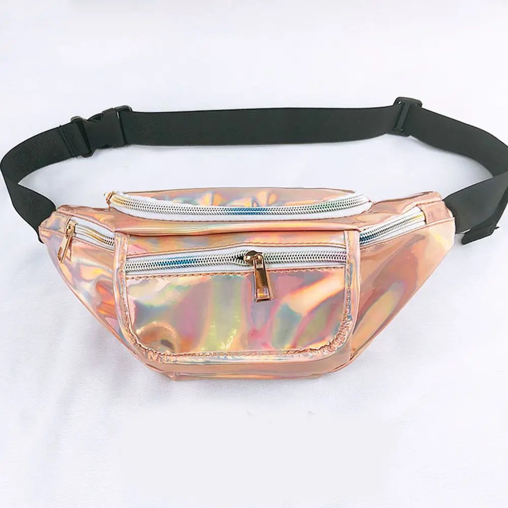Серебристая, розовая сумка на пояс, женская сумка на пояс, из искусственной кожи, сумка на пояс, сумка на пояс, FS11 - Цвет: D