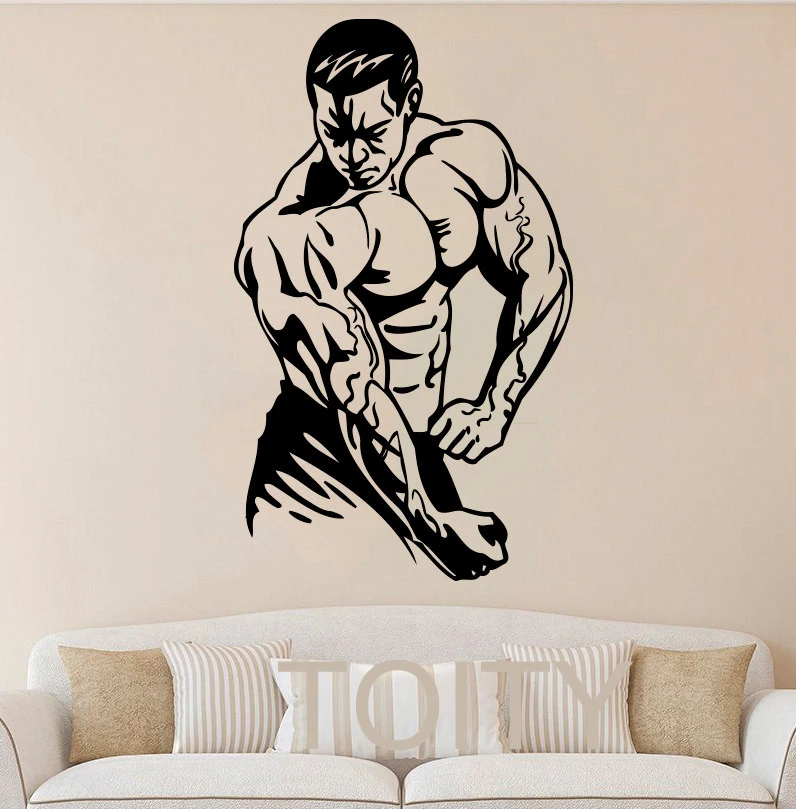 Aliexpress.com : Buy GYM Wall Stickers Man Bodybuilding