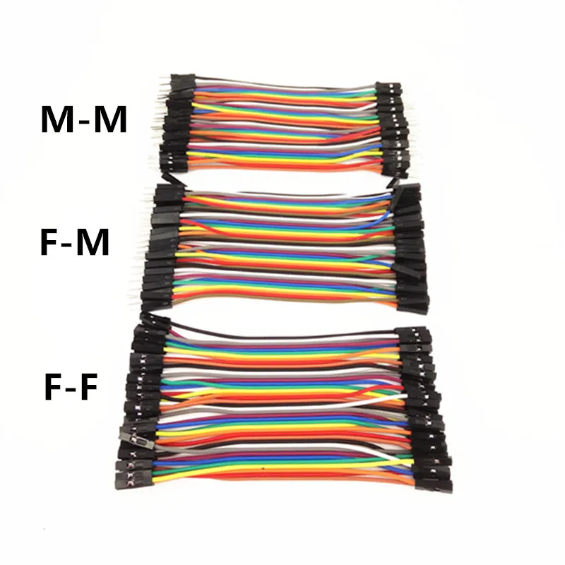120pcs 10cm dupont line kit female male DuPont cable Jump line Connector Bread board DIY For arduino