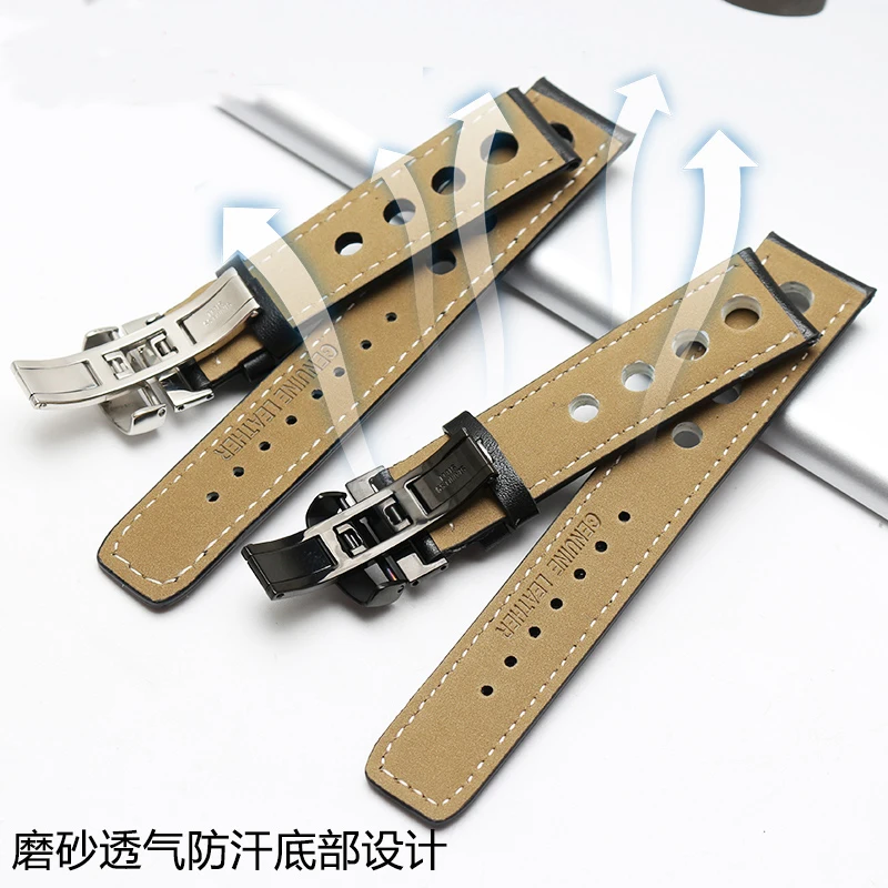 Ремешок Laopijiang из натуральной кожи для спортивных гонок серии PRS516 T91 1853 часов 20 мм