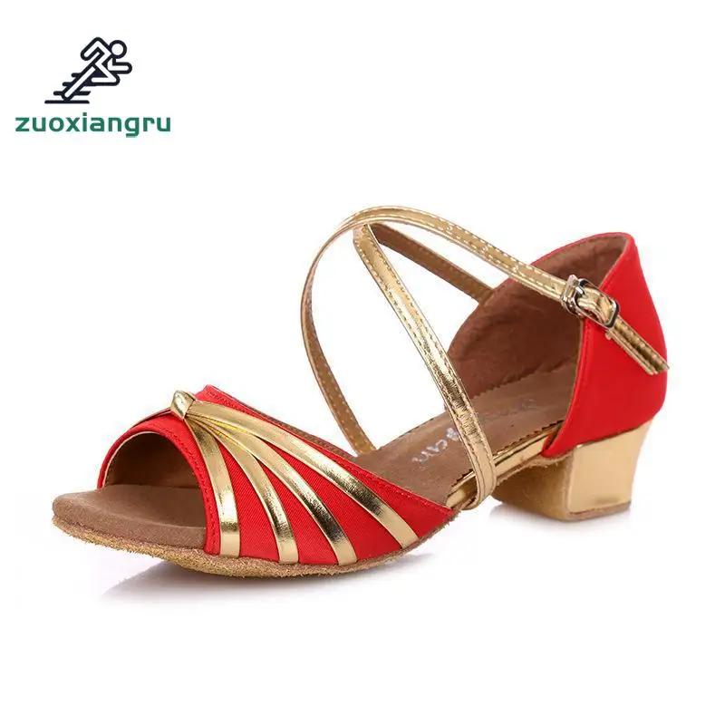 

Zuoxiangru Uoxiangru Girls Children Women Dance Shoes Tango Salsa Latin Dance Shoes Low Hee Latin Dance Shoes Woman
