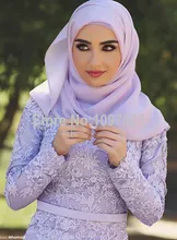 New Arrival Mermaid Evening Dress Arabic 2016 Floor Length Long Sleeve Lace Hijab Muslim Vestido De Noche Elegante MG77