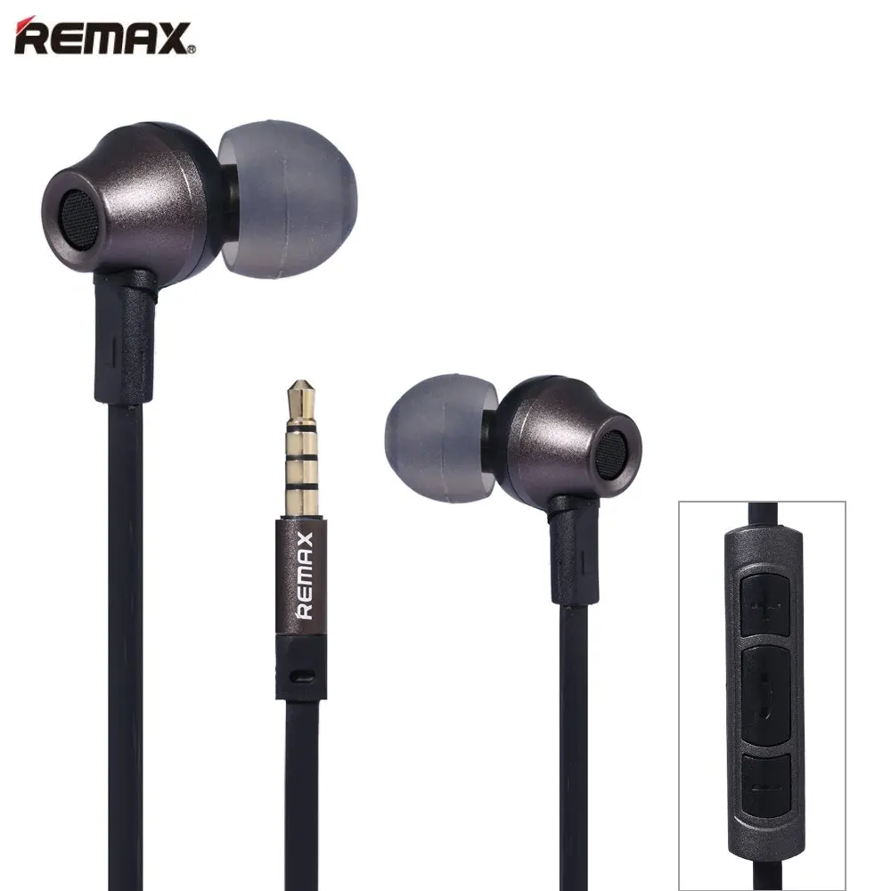 Koop Remax Rm 610d 3.5mm Plug Oortelefoon In Line Controle Stereo Headsets In Ear Koptelefoon HiFi Headset met Microfoon voor Mobiele Telefoon