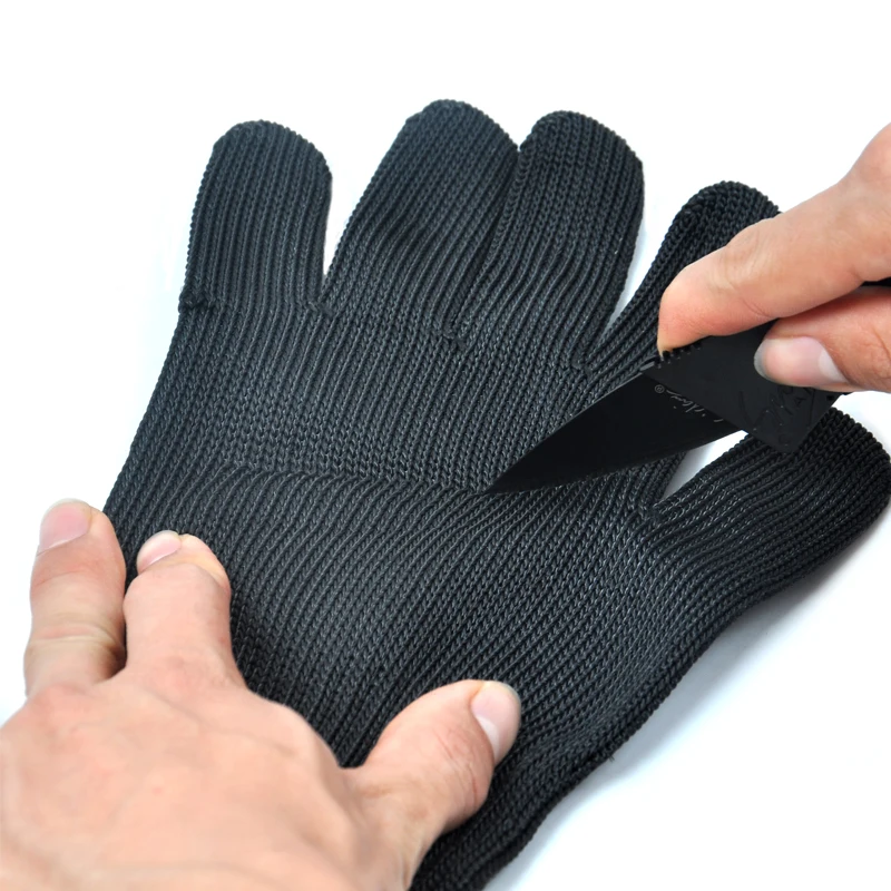 Защитные перчатки из нержавеющей стали с защитой от вырезания проволоки из металлической сетки для мясника 5А, дышащие рабочие перчатки для самозащиты