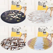 Мягкая художественный монтаж круглый ковры для Гостиная Спальня ковры стул компьютерный коврик дома прихожей коврик ковер