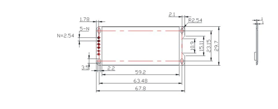 2,13 дюймовый E-бумажный модуль E-Ink модуль экрана дисплея Черный, красный, белый цвета Цвет SPI поддерживает частичное обновление