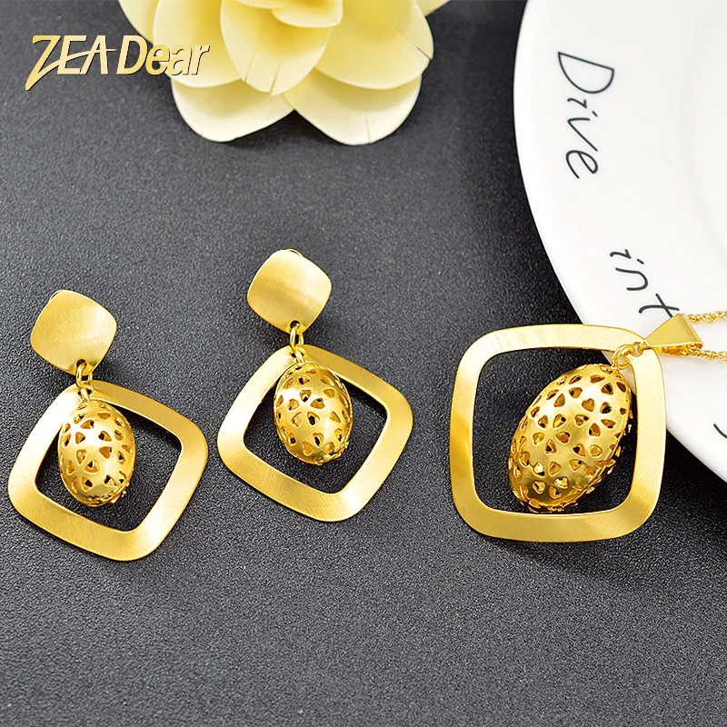 Серьги-гвоздики ZEADear Jewelry с подвеской в виде капли воды романтические большие