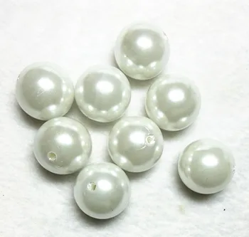 

(choose size) 6mm/8mm/10mm/12mm/14mm/16mm/18mm/23mm/25mm Pure white color Acrylic Pearl Beads
