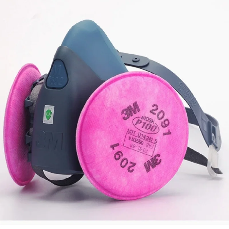 3M 7502 2091 P100 Dust Silicone Mask Particulate Filter Welding Polish