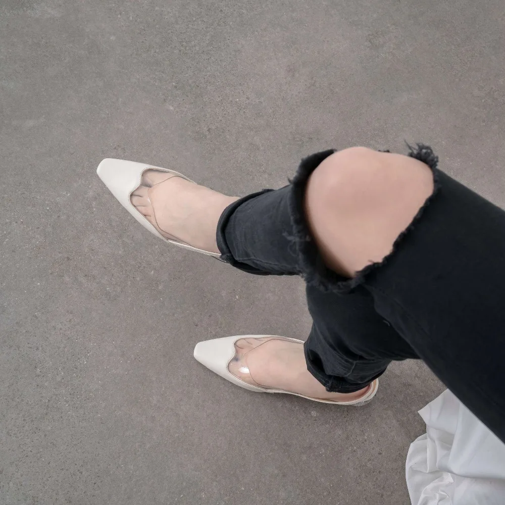 Krazing Pot/Классическая обувь из коровьей кожи с квадратным носком и пряжкой на ремешке; красивая прозрачная обувь на среднем каблуке для девочек; сандалии на полой подошве; L16