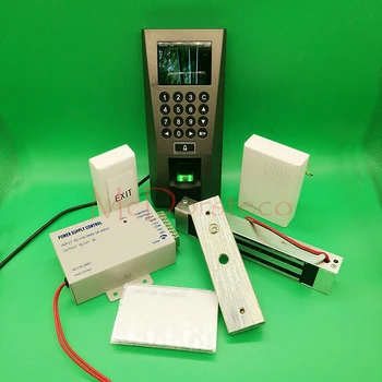 

DIY Full Door Access Control System F18 Fingerprint & Rfid Access Control Kit with 180KG Magnetic Lock door Access Control Lock