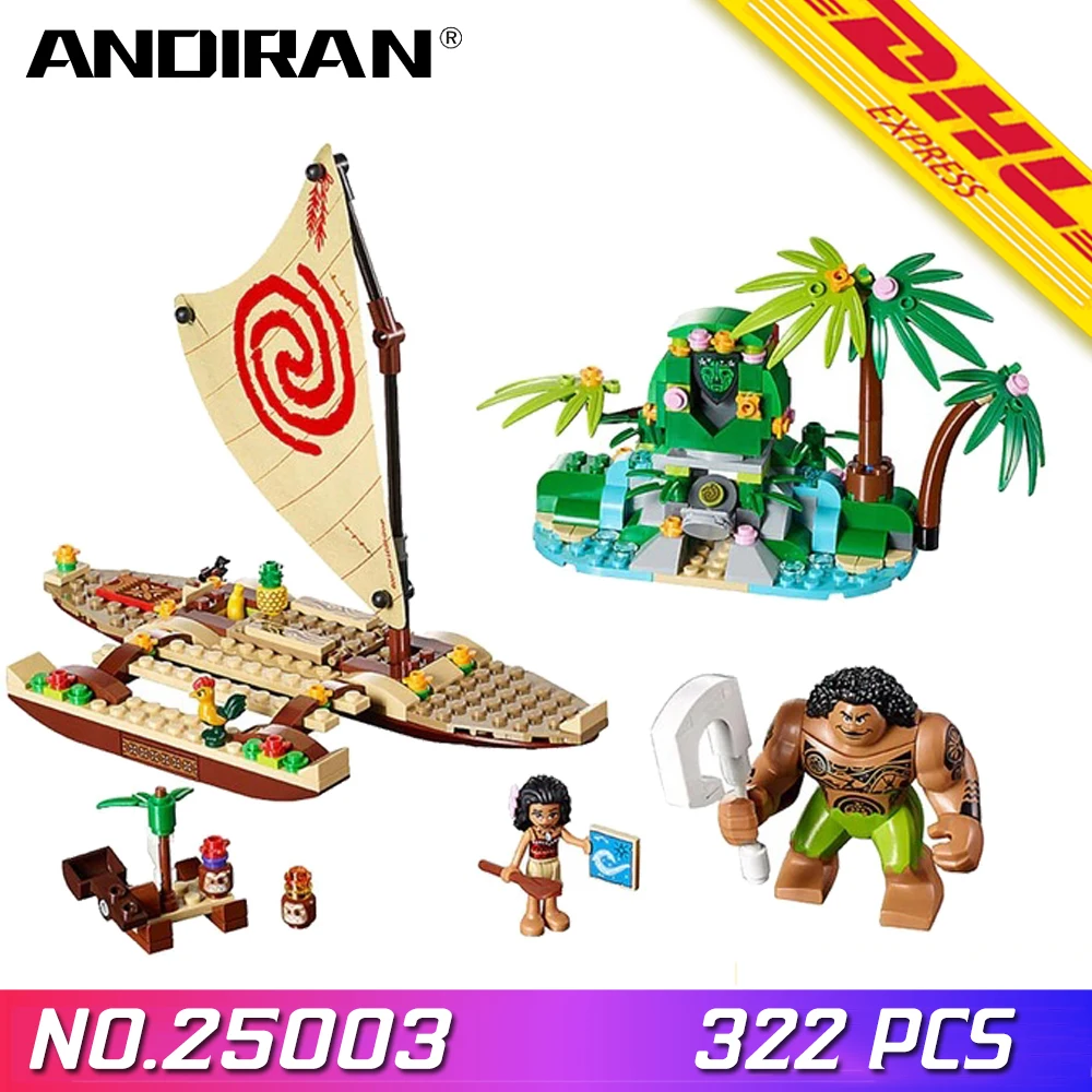

ANDIRAN 25003 Girls Friends Series Moanas Ocean Voyage Restore The Heart of Te Fiti Set Building Blocks LegoINGlys 41150