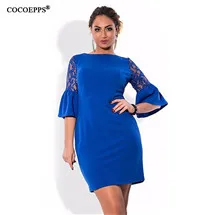 COCOEPPS модная новинка короткая юбка с высокой талией размера плюс облегающая юбка-карандаш женская синяя Сексуальная узкая элегантная офисная юбка 6XL