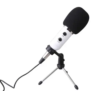 

Portable USB Wired Microphone MK-F600TL Studio Condenser Microphone for Computer Video Recording Handheld Mic With Tripod HOT