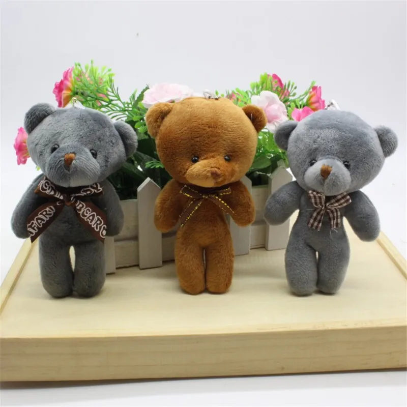 New Big Head Bear Dolls Cute Teddy Bear Plush Toys DIY Wedding Party Flower Bouquet Birthday Decor 12cm 30pcslot (8)