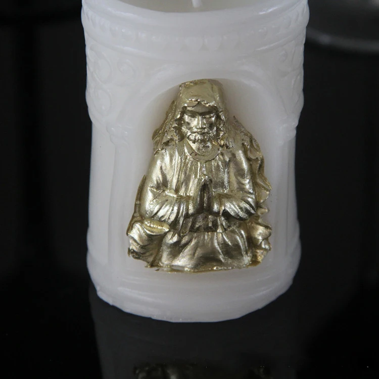 

Church candles Pray for Jesus silicone soap mold chocolate silicone candle mold fondant cake decoration mold