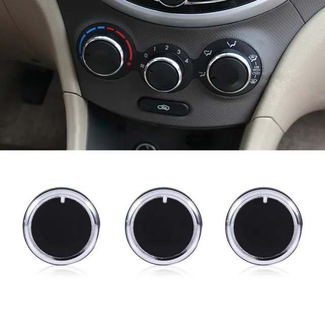 3PCS/Set Heater Knobs A/C Switch Buttons Control Cover For Mazda 04 09