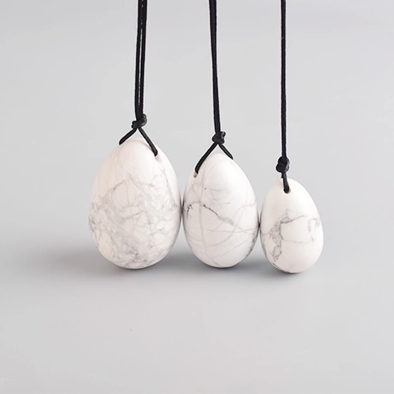 

3PCS Hot sale natural quartz crystal massage egg White pine eggs