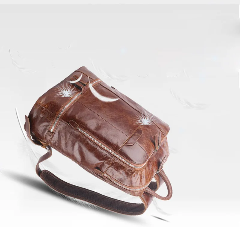 AETOO, новинка, кожаный мужской рюкзак, большой, натуральная кожа, для путешествий, большая вместительность, первый слой, кожаная сумка на плечо