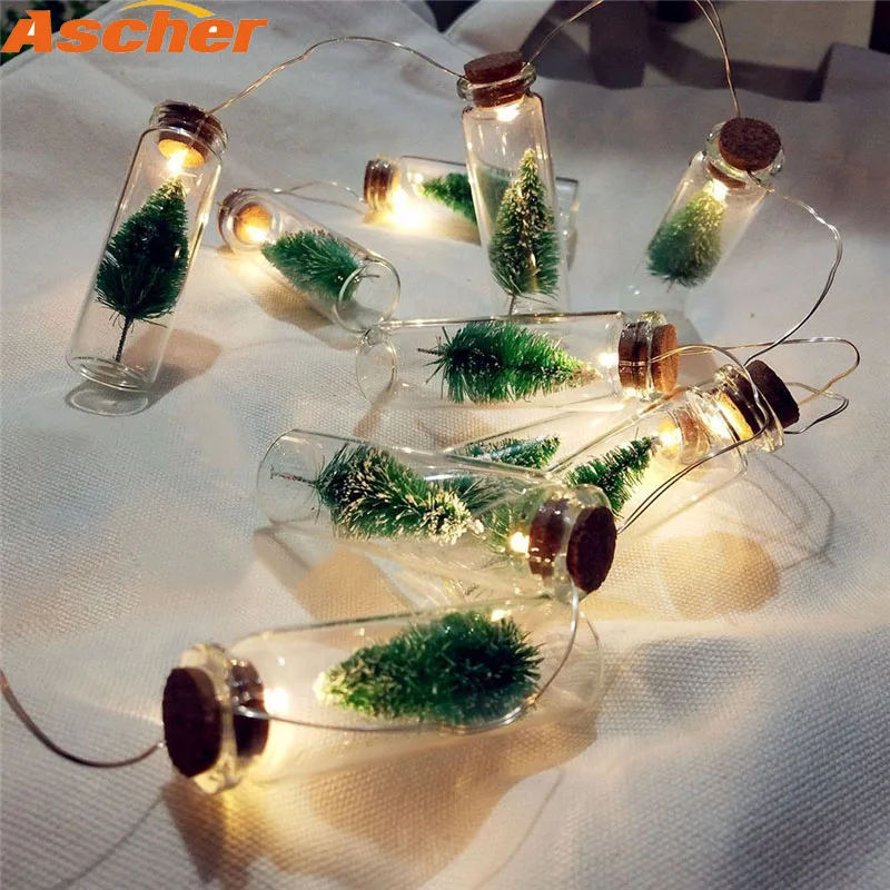 2018 Новое поступление 1 м 10LED Xmas Главная украшения елки Mason Jar Строка сказочных