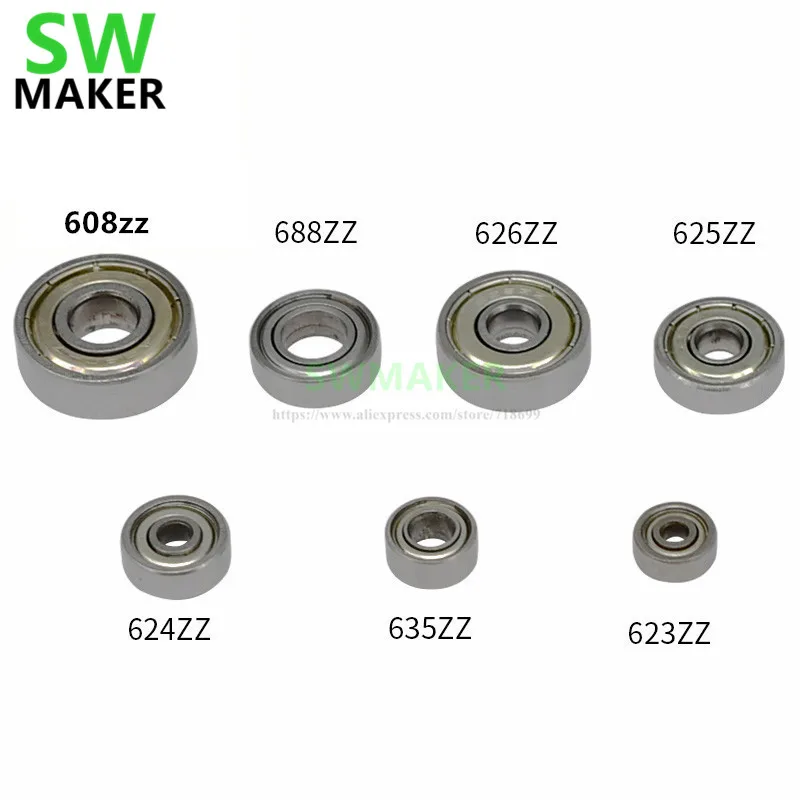 

SWMAKER 1pcs 685z 608ZZ 623ZZ 624ZZ 625ZZ 688ZZ 626ZZ 608ZZ 608ZZ miniature small bearing Deep Groove Radial Ball DIY 3D printer