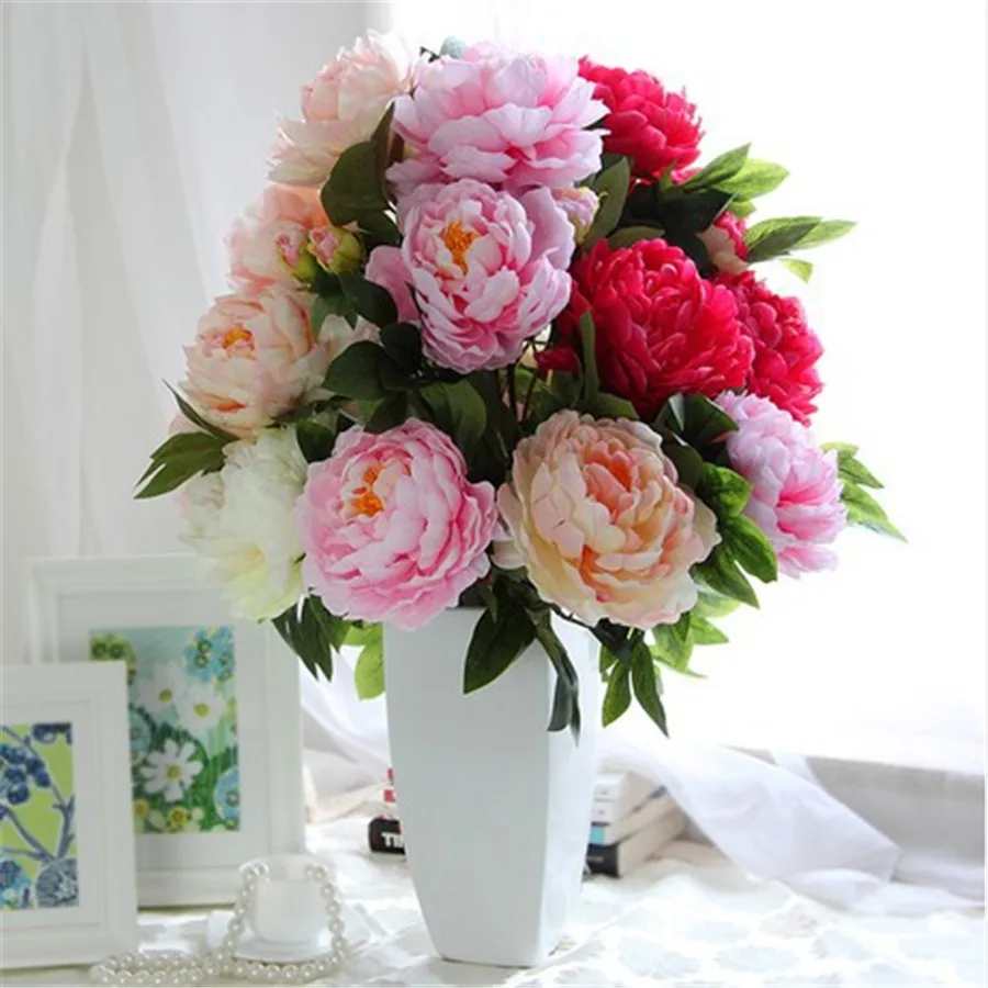 Artificial peony bouquet Super large artificial silk peony flowers