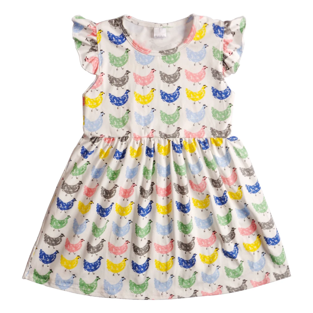 

Easter Day Remake Cute Baby Girls Summer Dress Knitted Cotton And Apple Pattern Boutique Party Girls Lovely Dress LYQ803-104