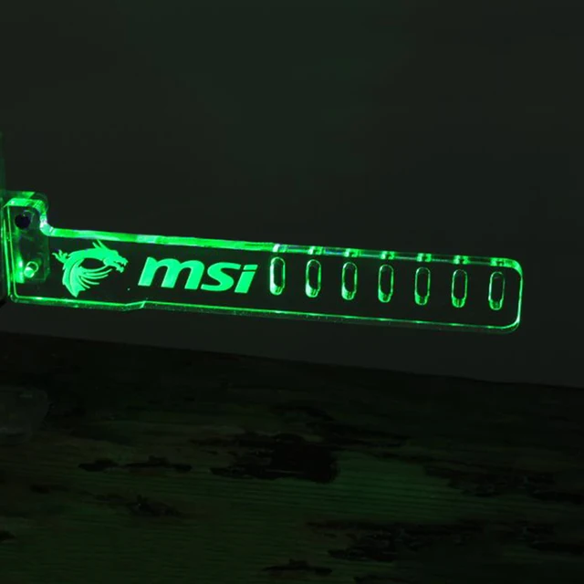 Best Value Newest PCI Green For MSI LED Luminous Computer Office Main Box Graphics Cards Custom Support Frame Display Card Components Jack