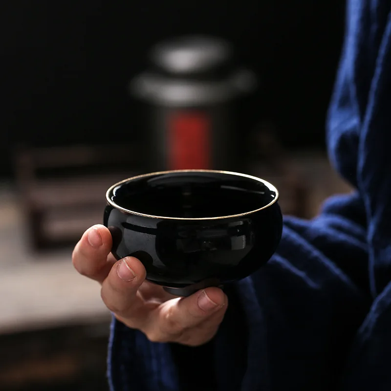 Jizhou чайная чашка с Кленовым листом Tianmu керамический мастер чая с китайскими характеристиками высококачественный домашний чайный сервиз
