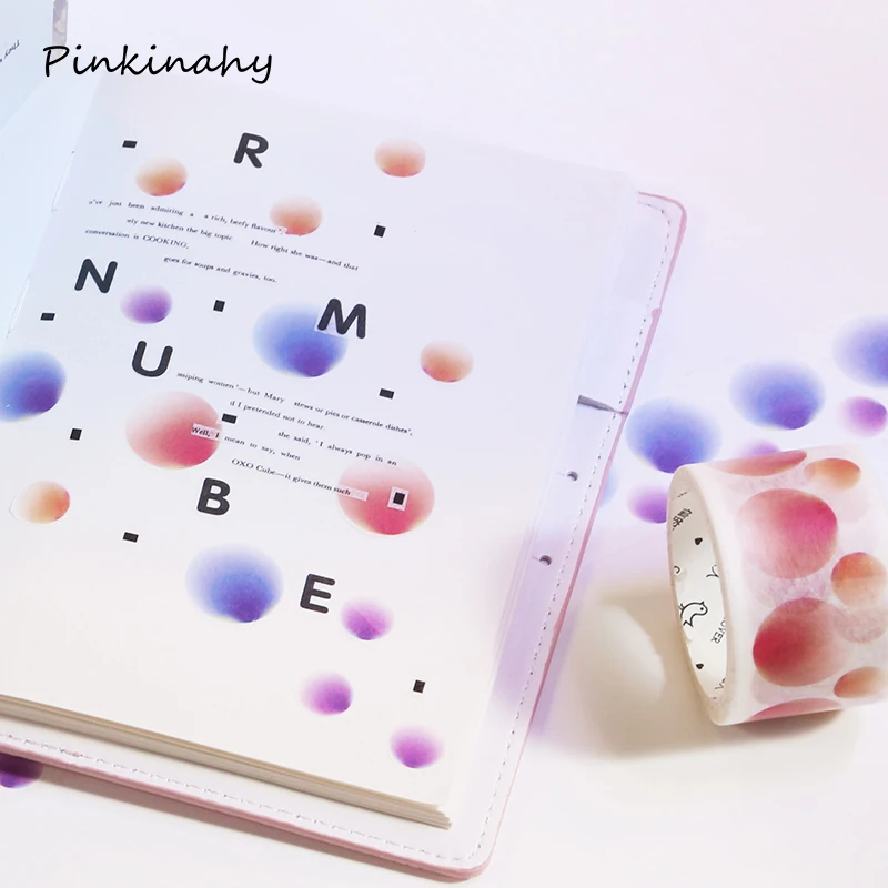 Акварельная градиентная цветная серия Bullet Journal васи лента набор клейкая лента DIY Скрапбукинг Bullet Journal маскирующая лента JD045