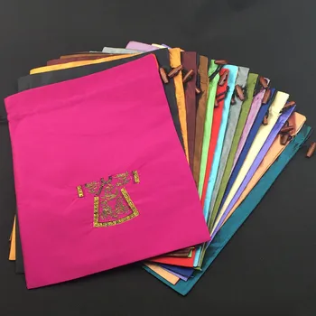 

Retro Embroidery Clothes Large Drawstring Sport Bags Shoe Storage Bag Travel Pouch Fabric Dust Bag Shoes 14 x18 inch 50pcs/lot
