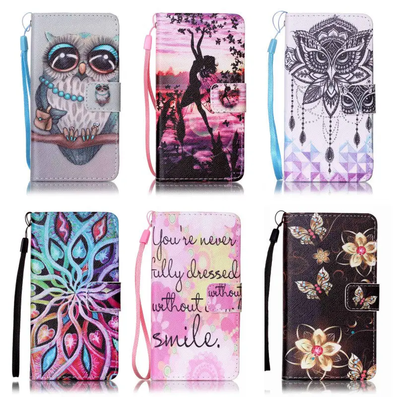 

For Sony Xperia E5 XA Case High quality Cartoon Design Magnetic Holster Flip PU Leather Cover