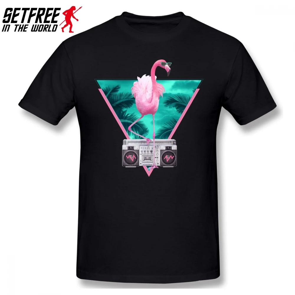 

Flamingo Men T Shirt Hipster Camiseta Masculina Big Size Cotton Custom Short Sleeve T Shirts